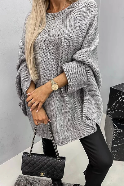 Nicole Stretch Knit Sweater - Cozy Round Neck Design